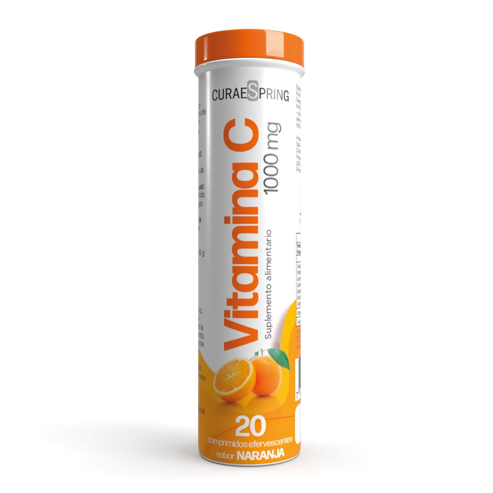Vitamina C 1000 mg "Naranja" x 20 comprimidos efervescentes Curae Spring